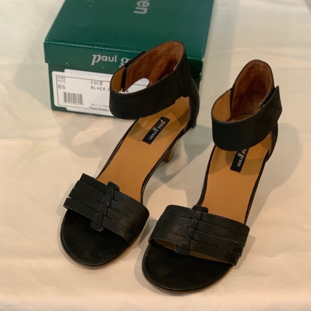 Paul Green sandals black leather